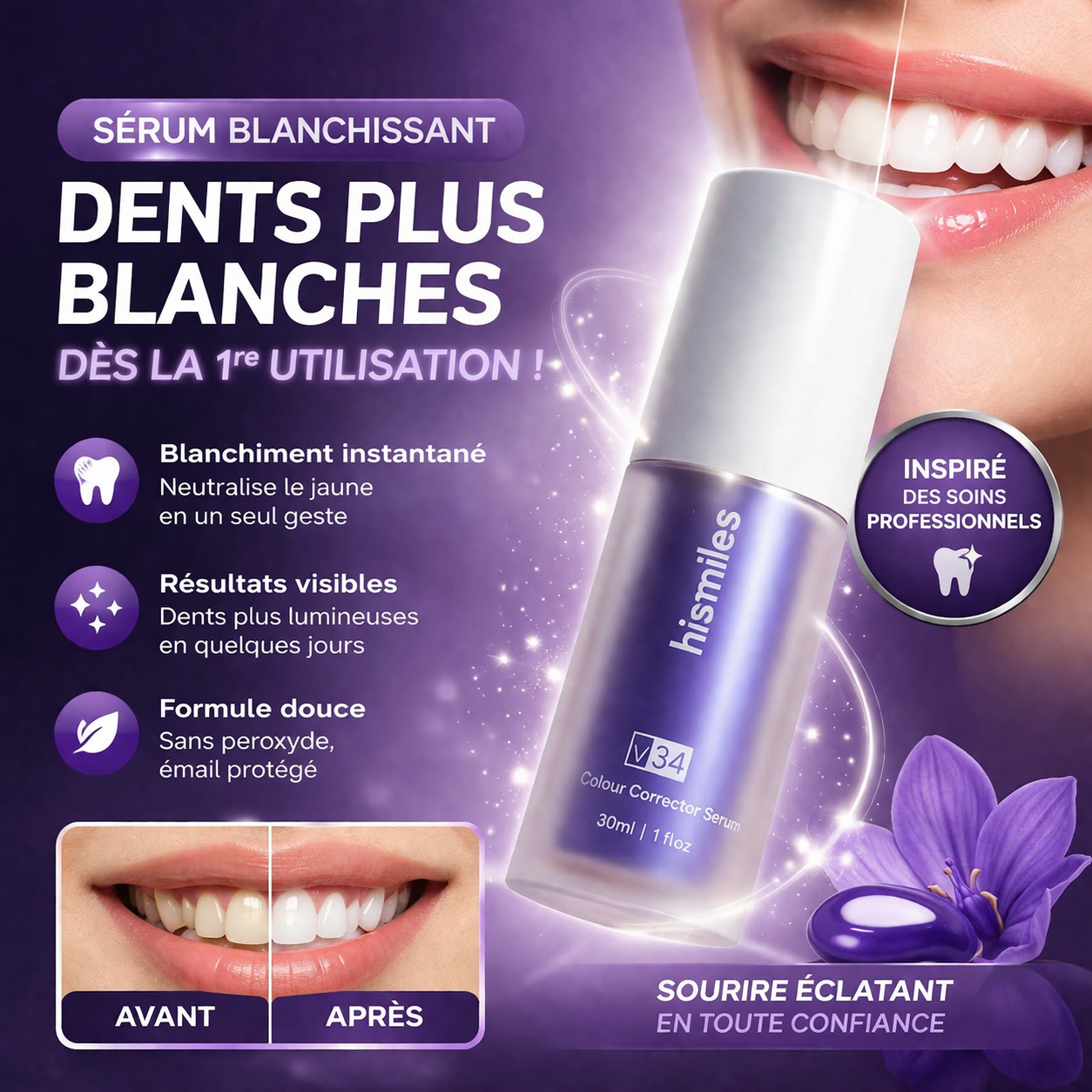 HISMILE  (sérum blanchissant pour les dents)