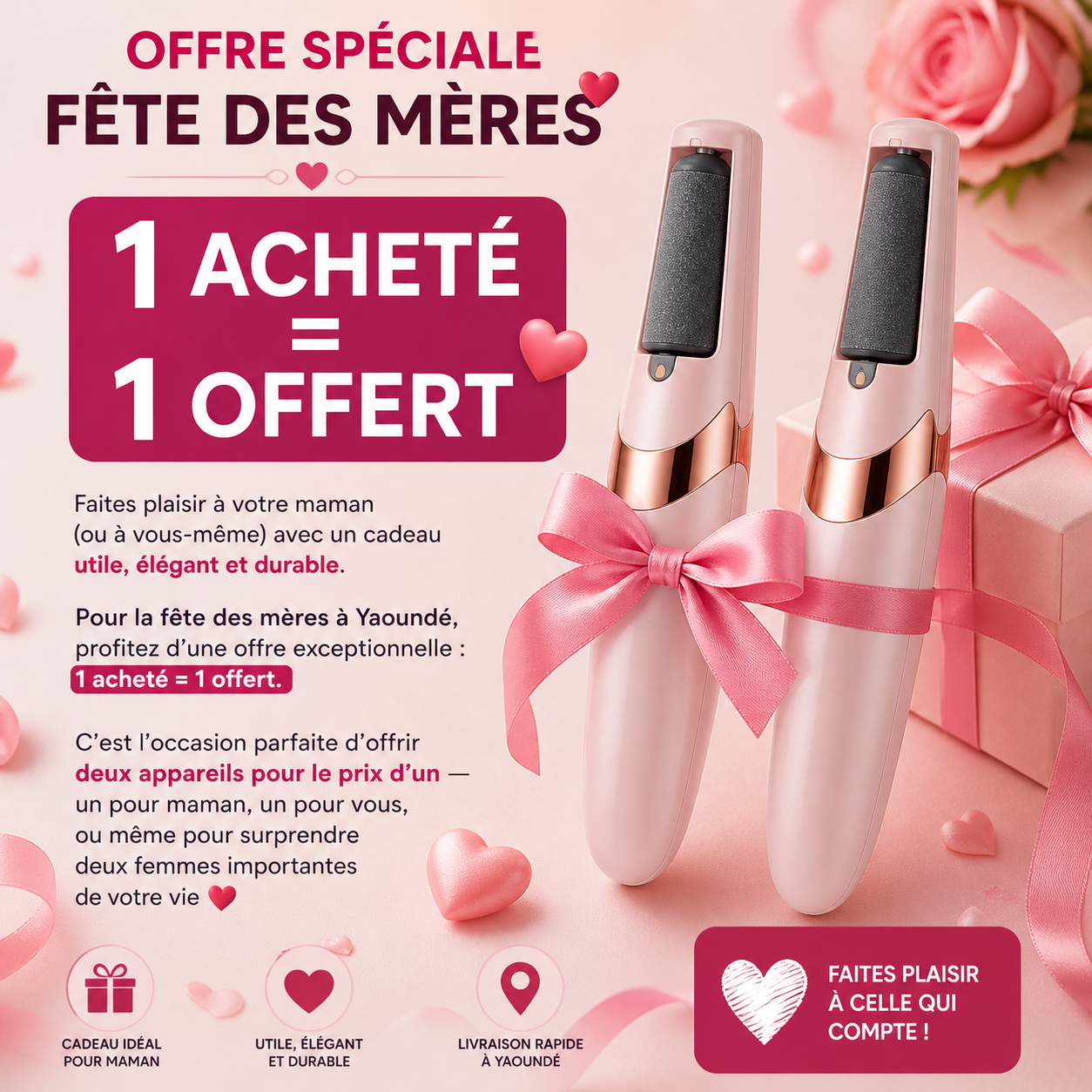 Kit de pédicure portable, lime à pieds électrique rechargeable